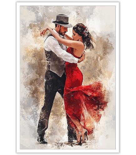 Amazon.com: Artery8 The Embrace Oil Painting Lovers Passionate